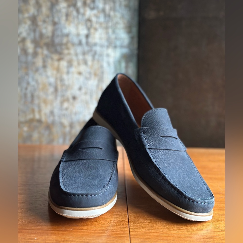 Dune London Men's Loafers in Dark Blue Size 44